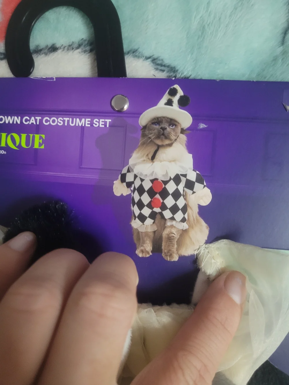 Bootique Black and White Harlequin Pet Costume with Cream Ruffle